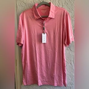 Men's Michael Rouen Performance Pink Polo Shirt (NWT)